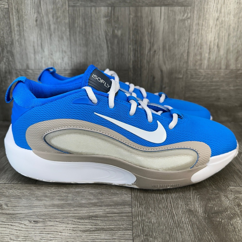 Nike Air Zoom Isofly Kids 5Y Blue White Athletic Basketball Shoes NEW FN4384-403